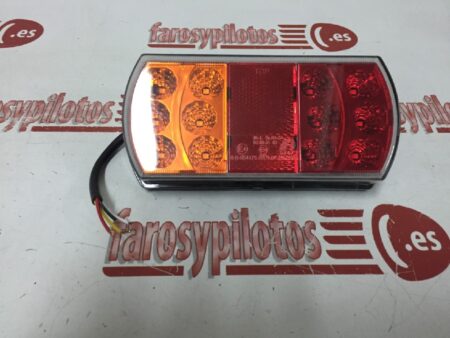 Piloto trasero izquierdo Universal LED Ambar Rojo 3 Funciones 12V 24V