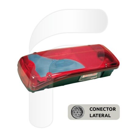 PILOTO TRASERO UNIVERSAL LC8 MAN TGA - TGL - TGM - TGS - TGX 2005 IZQUIERDO LUNA AZUL CONECTOR LATERAL AMP 7 PINES