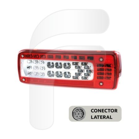 PILOTO TRASERO ORIGINAL LC10 VOLVO FM 2013 LED DERECHO RETROALARMA CONECTOR LATERAL AMP 7 PINES