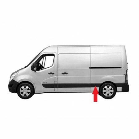 Moldura Lateral Izquierdo Medio Renault Master Años 2010 a 2025 Chasis Medio Agujero Piloto